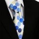 Intrepid Executive Wardrobe Accessory, Navy Blue , Sky Blue, Midnight Blue and Beige Polka Dot 3.4
