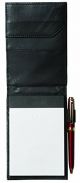 Sheaffer 100% Full Grain Leather and 1680D Ballistic Nylon Notepad Holder / Jotter with Pen Loop, Front Pockets 5